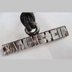Rammstein - kovový chrómovaný prívesok na plastikovej šnúrke s kovovým zapínaním